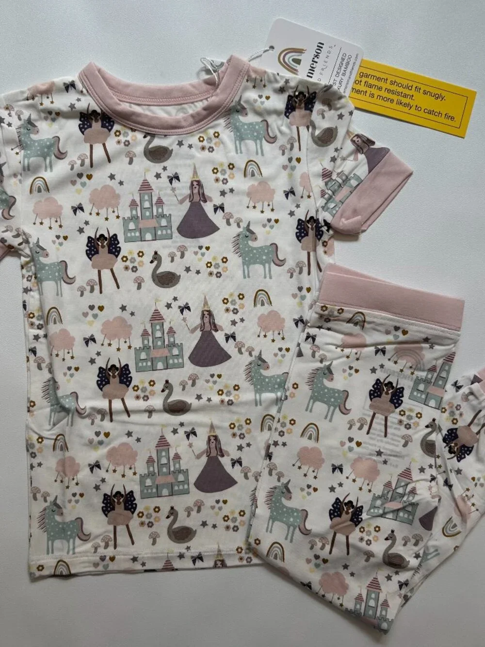 NWT Emerson & Friends 2T 3T Once Upon a Time Princess Bamboo Pajamas
